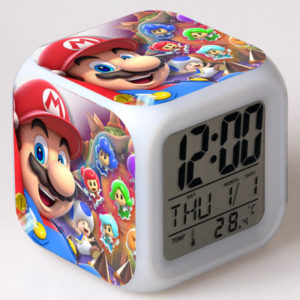 Super Mario Run 7 Colors Change Digital Alarm LED Clock