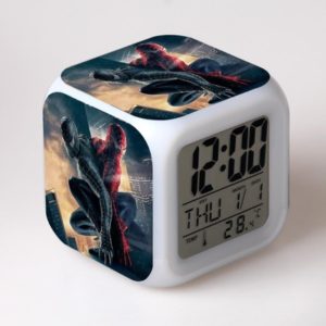 Spider-Man 7 Colors Change Digital Alarm LED Clock