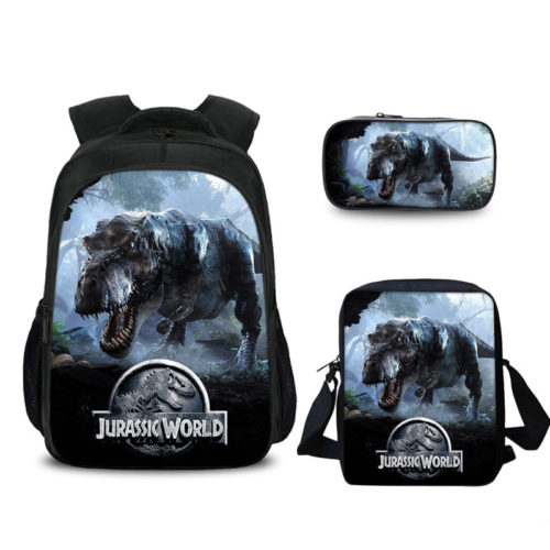 16″Jurassic World Fallen Kingdom Backpack School Bag Combo | giftanime