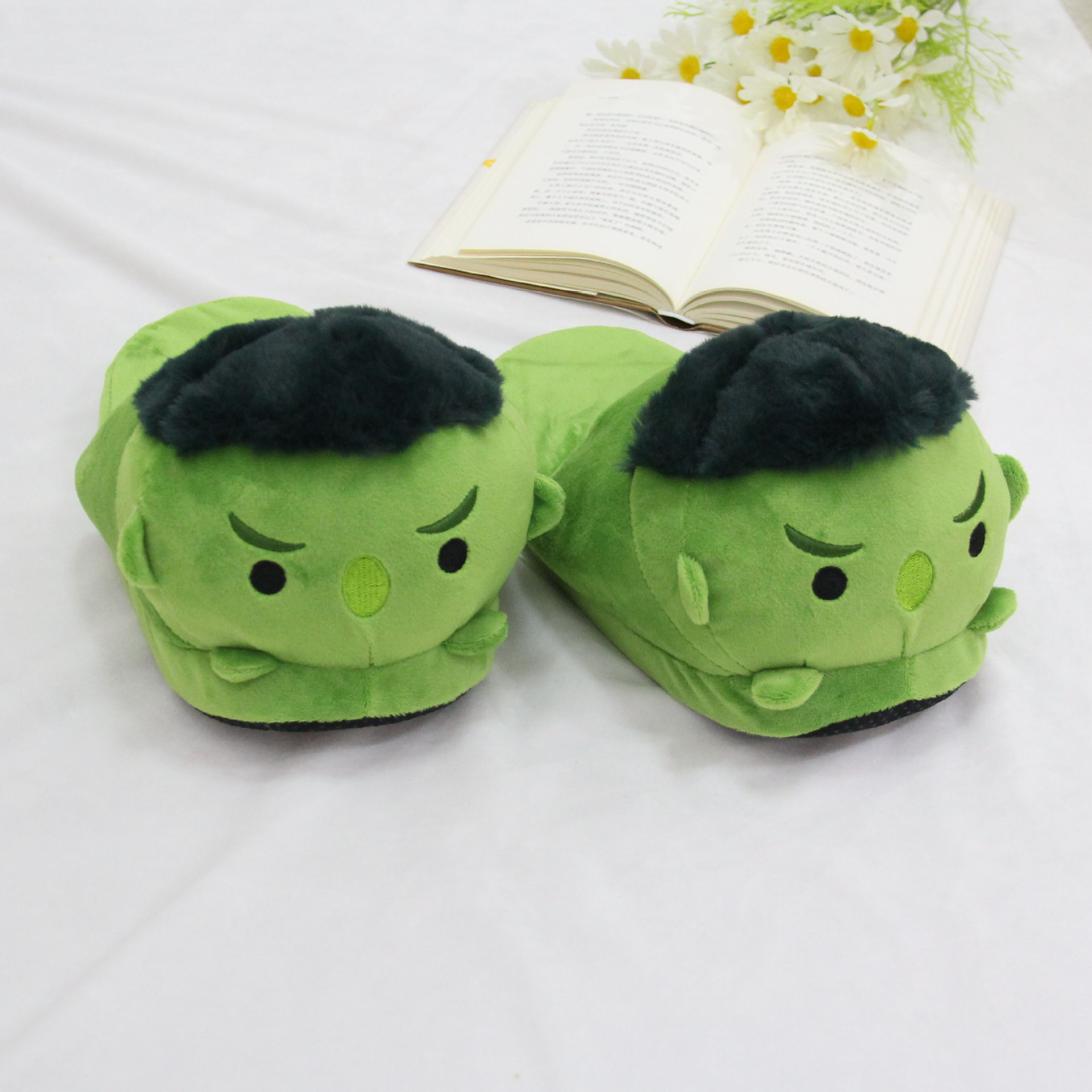 Hulk Indoor Warmful Plush Slippers Gift | giftanime